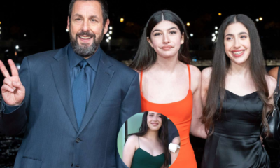 Sadie Sandler smiles alongside her family at a red-carpet event. sadie sandler